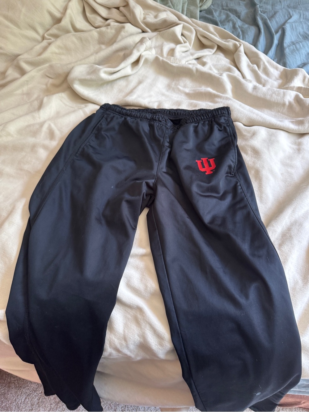 Sport-Tek Black Track Pants with Small Red Accent